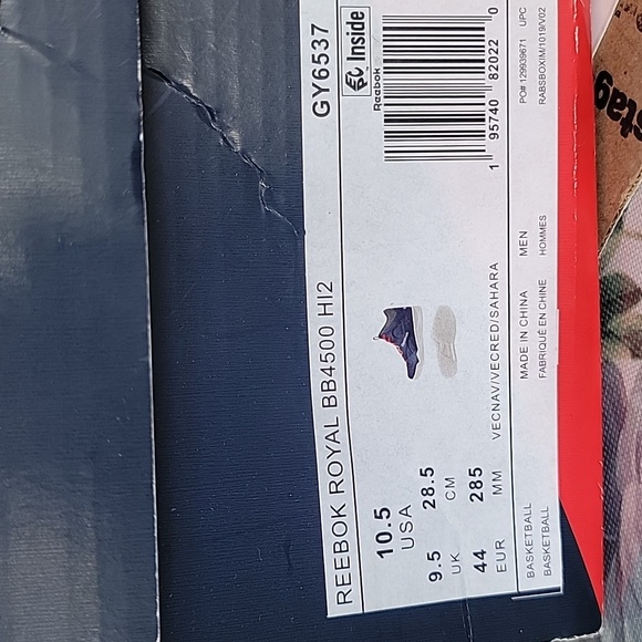 Reebok Royal Bb4500 HI2 Men's Trainers Size 10.5 Vector Navy Red Sahara - Picture 10 of 10